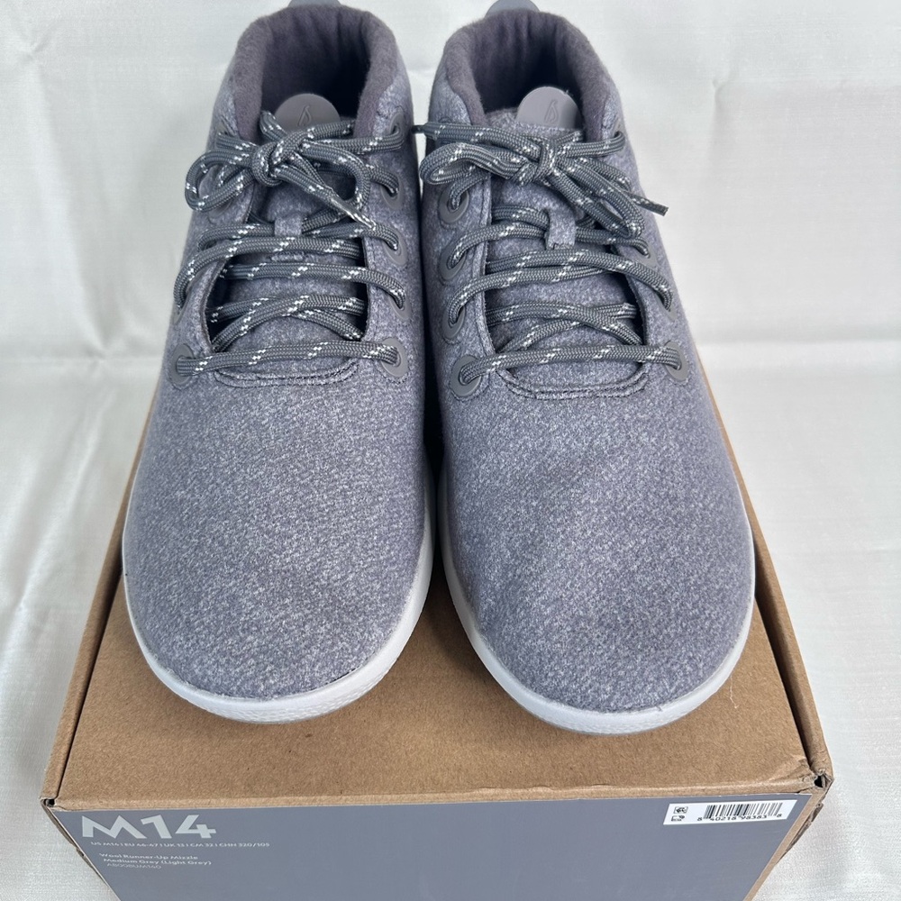 Allbirds Men's Wool Runner-up Mizzle  Grey Size 14 Brand New